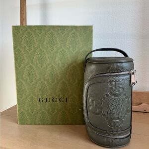 Gucci Forest Green Leather Cylinder Bag
